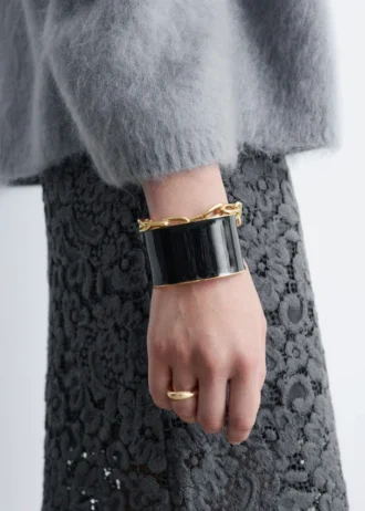 Bracciale a cuffia bicolore