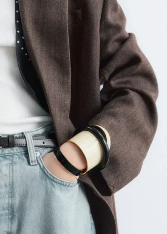 Bracciale a cuffia bicolore