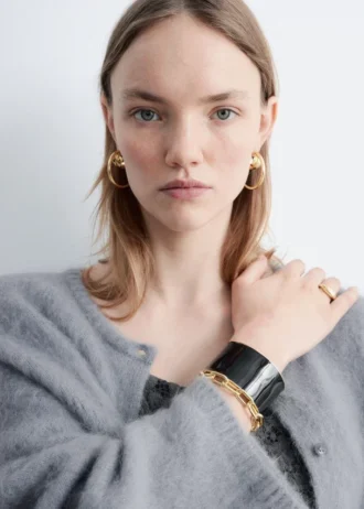 Bracciale a cuffia bicolore
