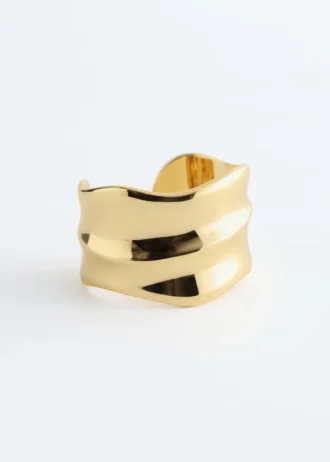 Bracciale a cuffia ondulato