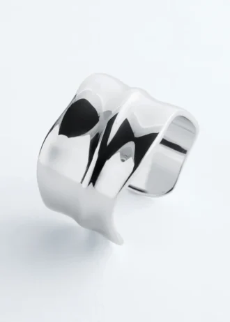 Bracciale a cuffia ondulato