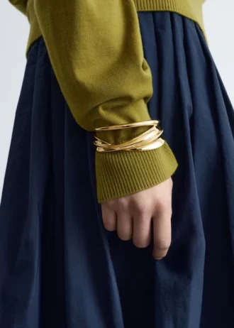 Bracciale a cuffia scultoreo