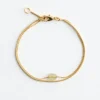 Bracciale a doppia catena con quarzo