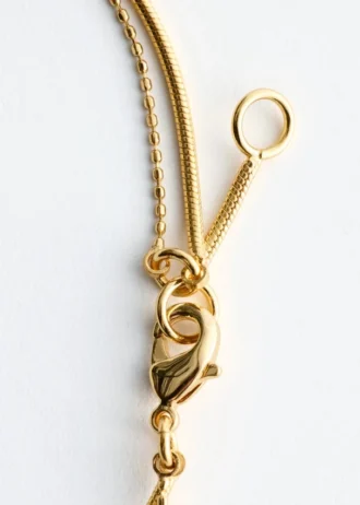 Bracciale a doppia catena con quarzo