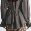 Camicetta con drappeggio e lacci sul retro