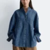 Camicetta oversize in denim