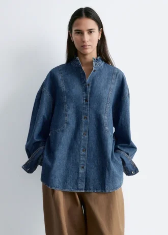 Camicetta oversize in denim