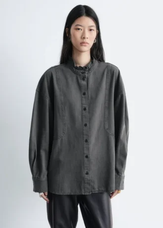 Camicetta oversize in denim