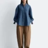 Camicetta oversize in denim