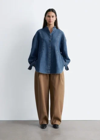 Camicetta oversize in denim