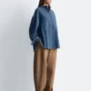 Camicetta oversize in denim