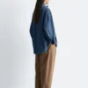 Camicetta oversize in denim