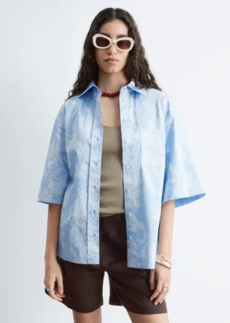Camicia a maniche corte in cotone
