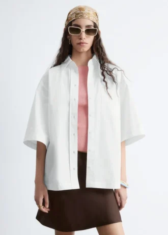 Camicia a maniche corte in cotone