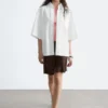 Camicia a maniche corte in cotone