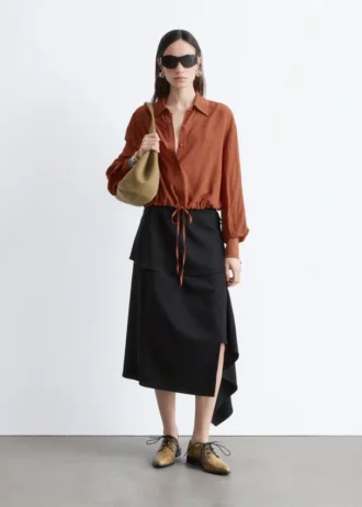Camicia a quadri con coulisse