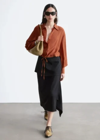 Camicia a quadri con coulisse