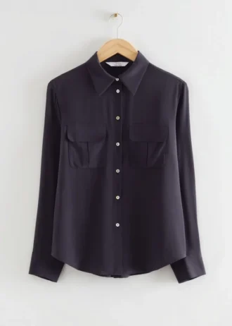 Camicia classica in seta di gelso