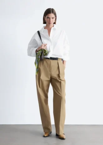 Camicia corta oversize in cotone