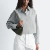 Camicia corta oversize in cotone