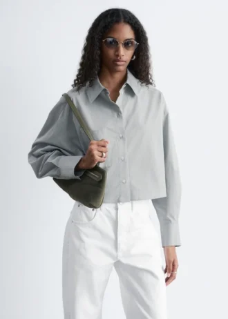 Camicia corta oversize in cotone