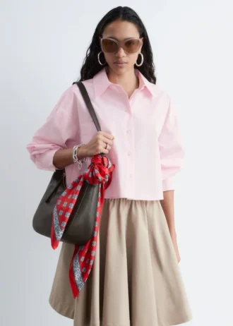 Camicia corta oversize in cotone