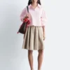 Camicia corta oversize in cotone