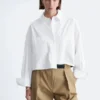 Camicia corta oversize in cotone