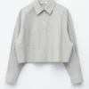 Camicia corta oversize in cotone