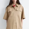 Camicia in cotone a maniche corte