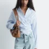 Camicia in cotone con cintura in vita