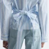Camicia in cotone con cintura in vita