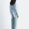 Camicia in cotone con cintura in vita