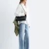 Camicia in cotone con vita aderente