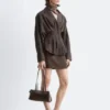 Camicia in cotone con vita aderente