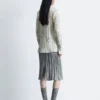 Camicia in crêpe con cintura a lacci