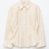 Camicia in lino con vita plissettata