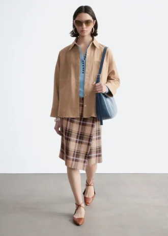 Camicia in pelle scamosciata