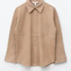 Camicia in pelle scamosciata