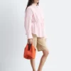 Camicia in popeline di cotone con coulisse