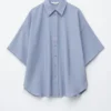 Camicia oversize a maniche a tre quarti