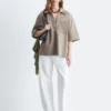 Camicia squadrata a maniche corte