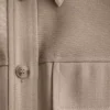 Camicia strutturata in misto lana e cotone