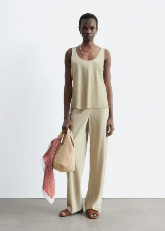 Pantaloni in twill con coulisse