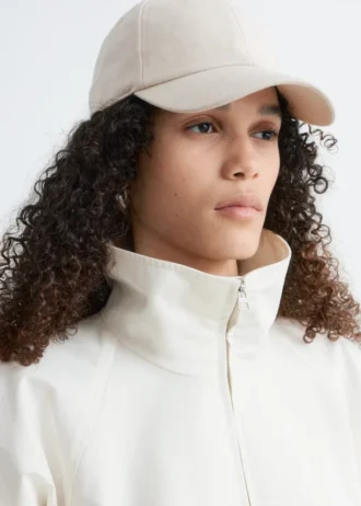 Cappellino da baseball in cotone e lino