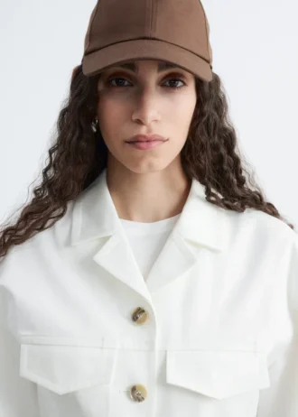 Cappellino da baseball in cotone e lino