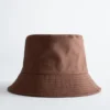 Cappello a secchiello in cotone e lino