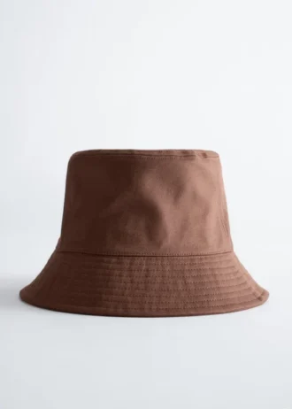 Cappello a secchiello in cotone e lino