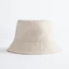 Cappello a secchiello in cotone e lino
