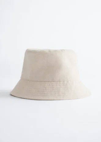 Cappello a secchiello in cotone e lino